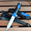 Cuchillo Para Buceo Acuático Táctico Pesca + Estuche y Correas RF 313