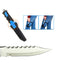 Cuchillo Para Buceo Acuático Táctico Pesca + Estuche y Correas RF 313
