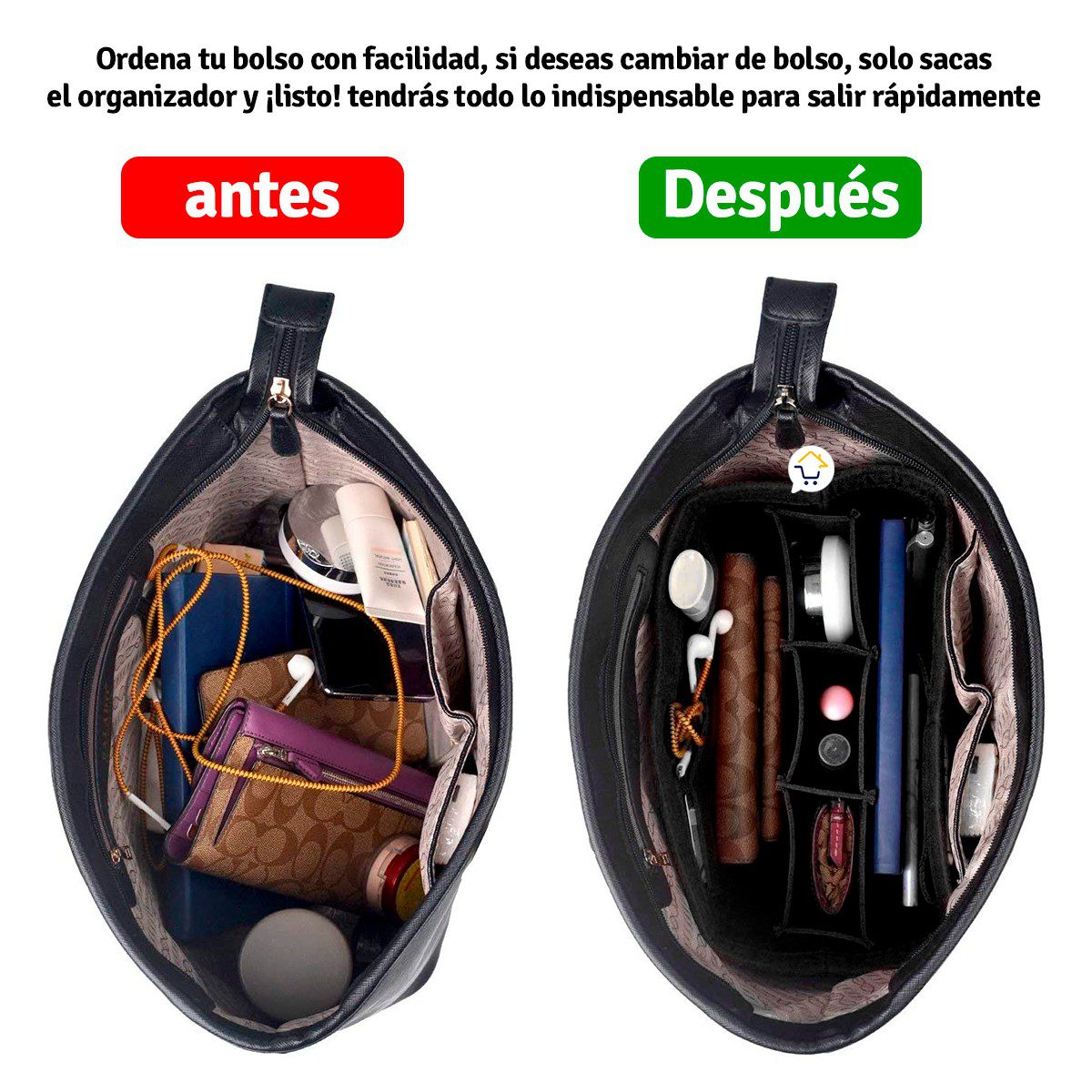 Organizador Bolso Dama Ahorra Espacio Adaptable OB01