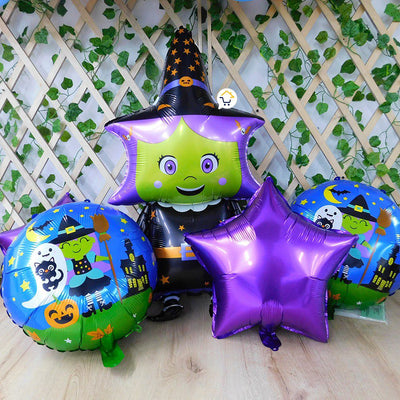 Bouquet Globos Metalizados X5 Fiesta Decoración Halloween GH01