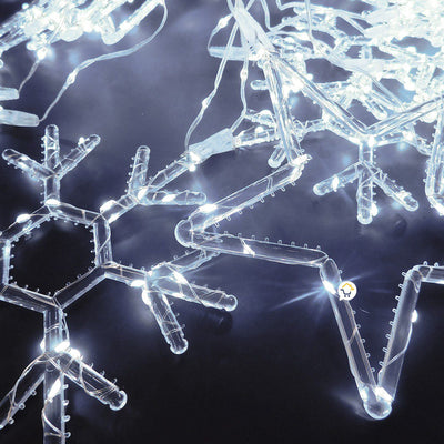 Luces Led Estrellas y Copos 260 Luces 3m Navidad Blanco 1627B