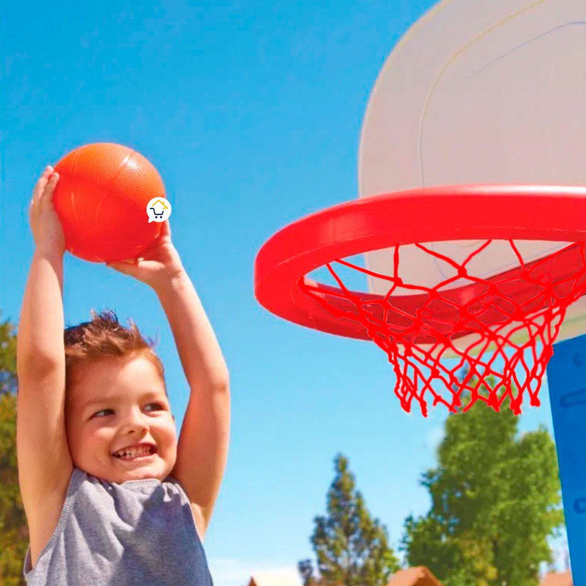 Set Cancha Baloncesto Ajustable Canasta Basketball Infantil PF3955