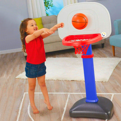 Set Cancha Baloncesto Ajustable Canasta Basketball Infantil PF3955