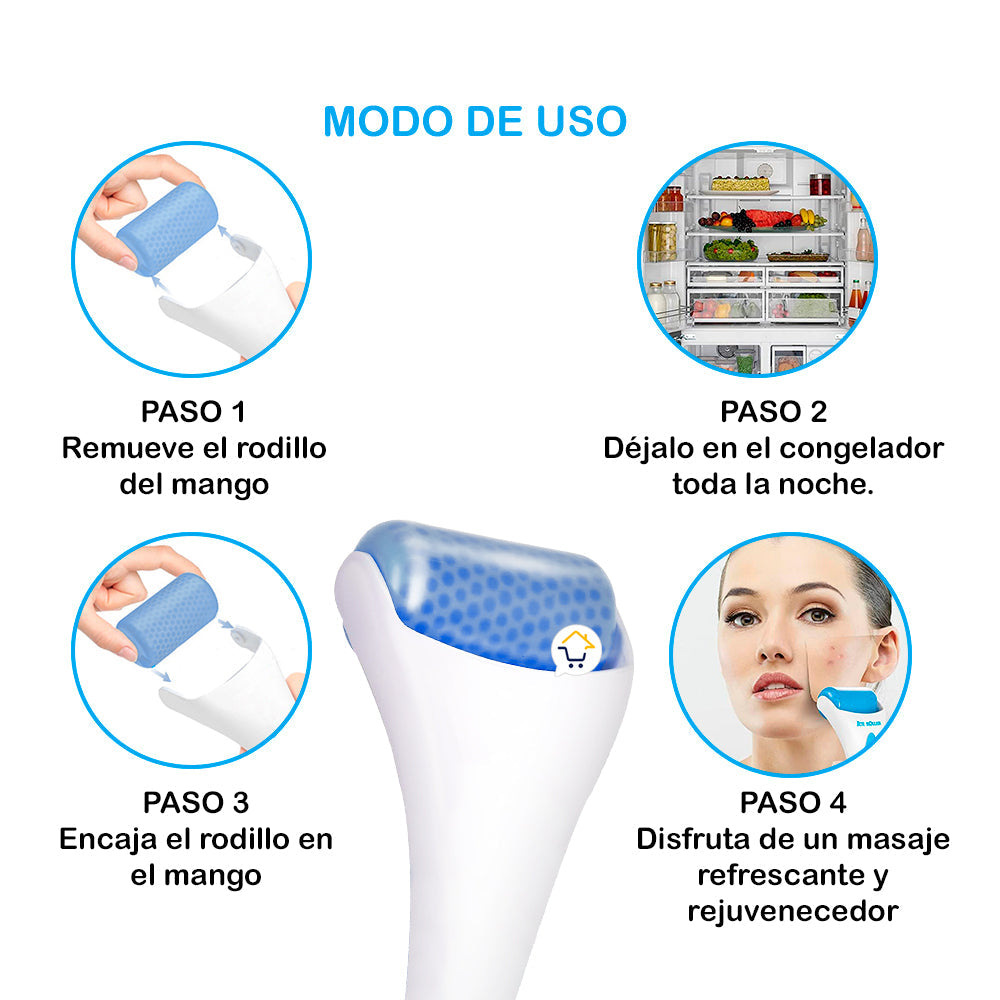 Ice Roller Crioterapia Masajeador Facial Rodillo Hielo Tonificación AF05