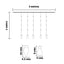 Extensión Micro LED Cortina 3X1m 168 Bombillos Diamantes Azul 1608