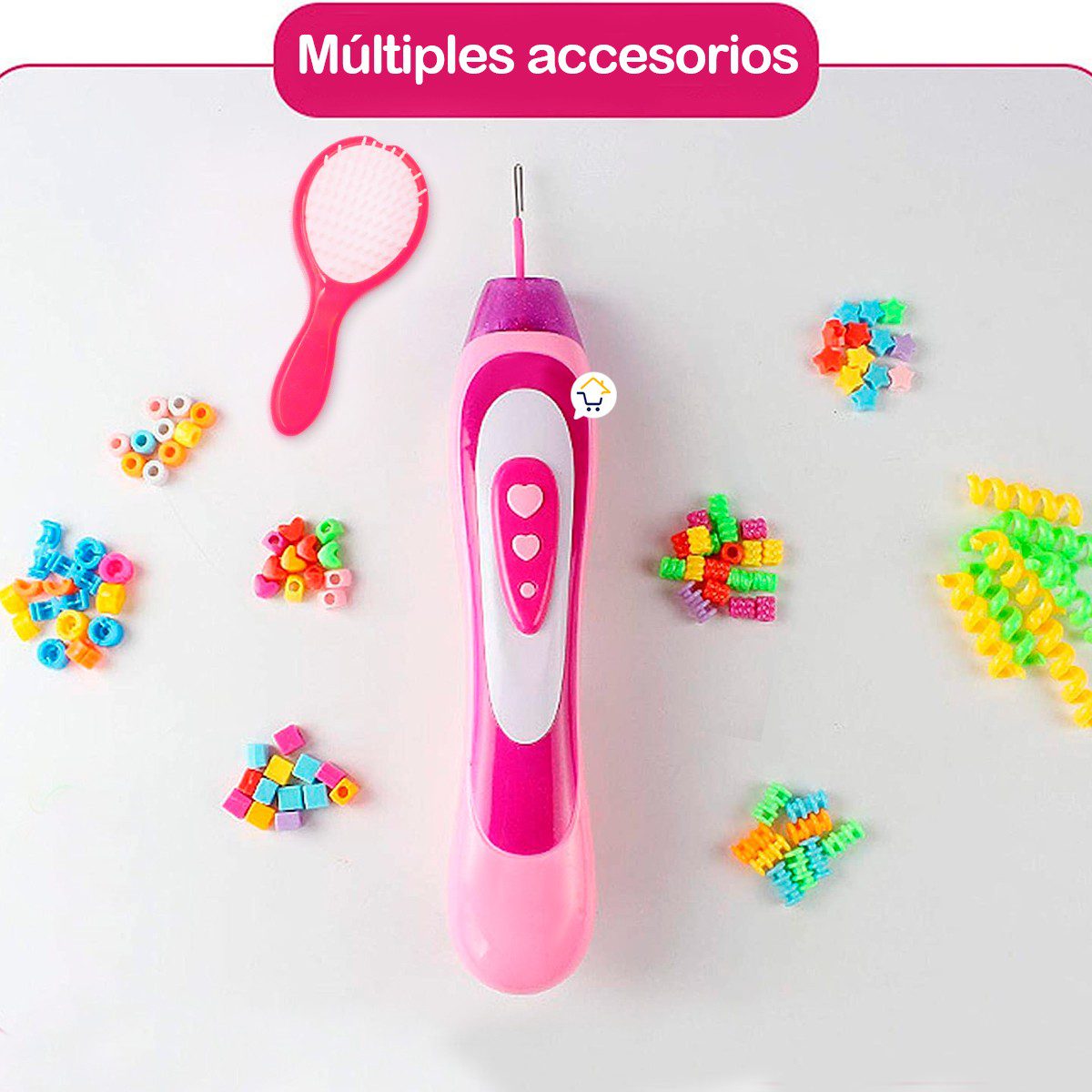 Set De Peinados Chaquiras Accesorios Cabello Juguete Infantil MBK205A