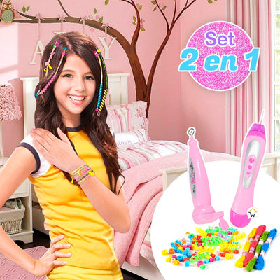 Set Peinados 2 En 1 Manillas Accesorios Cabello Juguete Infantil MBK207A