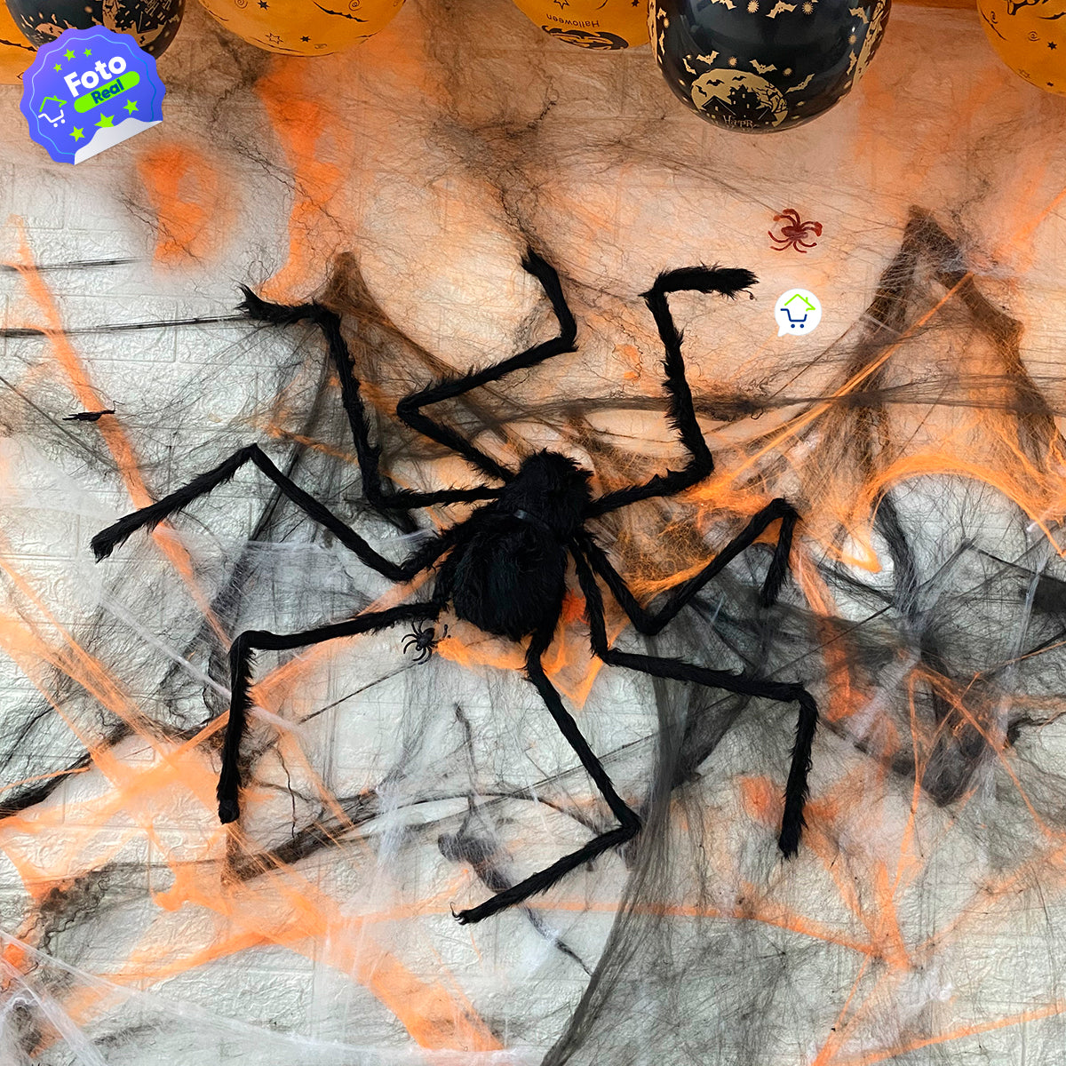 Araña Peluda Gigante Realista Decoración Halloween OF-731