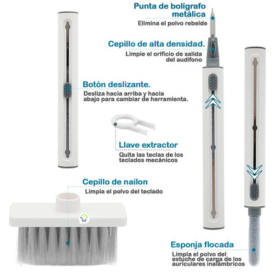 Kit De Limpieza 5 En 1 Multifunción Audífonos Teclado Herramienta Q5S