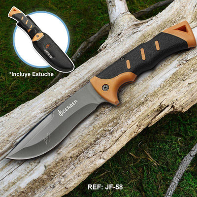 Cuchillo Supervivencia Táctico Camping Pesca Con Estuche RF JF-58