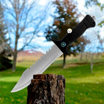 Cuchillo Táctico Camping Supervivencia Pesca + Estuche Rambo