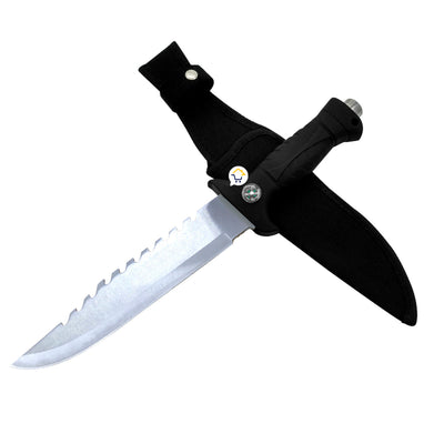 Cuchillo Táctico Camping Supervivencia Pesca + Estuche Rambo