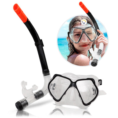 Kit Careta + Snorkel Para Buceo Piscina Playa