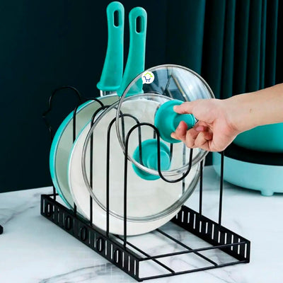 Organizador De Ollas Y Sartenes 5 Niveles Estante 2 en 1 Escurridor Ajustable CENC-052
