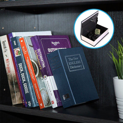Caja Fuerte De Seguridad Tipo Libro Diccionario + 2 Llaves RF 802