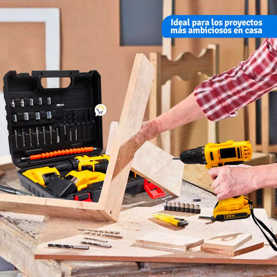 Taladro Inalámbrico Recargable 26V Con Estuche Herramientas H01