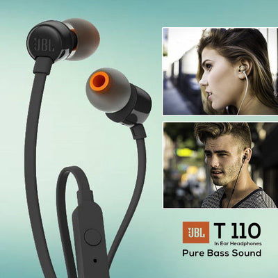 Audífonos JBL Manos libres Extra Bajo In Ear Contestar Finalizar Llamadas Original Ref: T110